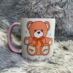Cute Teddy Bear Valentine’s Day Mug – Hey You Romantic Coffee Cup